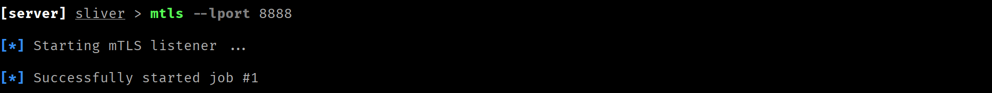 Listener mTLS activo