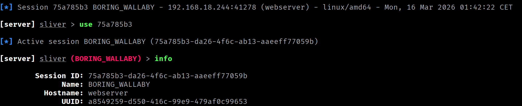 Sesión C2 establecida